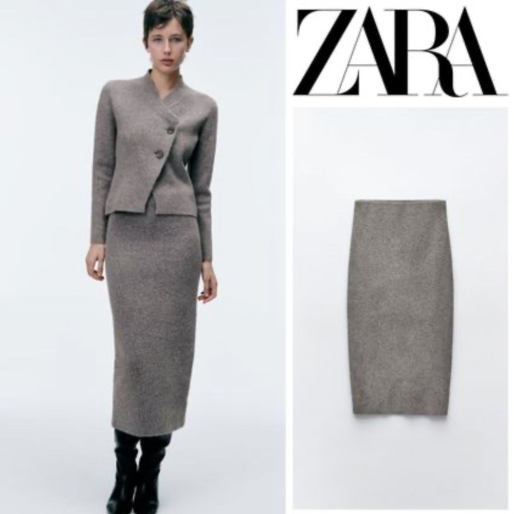 ZARA Straight Knit Skirt